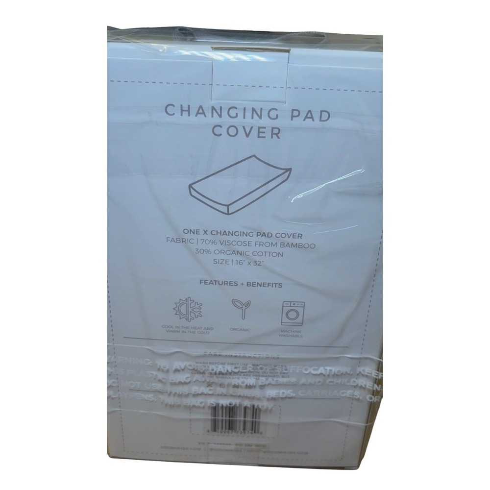 Goumi Nursery Changing Pad Cover, Sandstone, 16 x 32,Organic Cotton Bamboo Blend - Picture 6 of 7